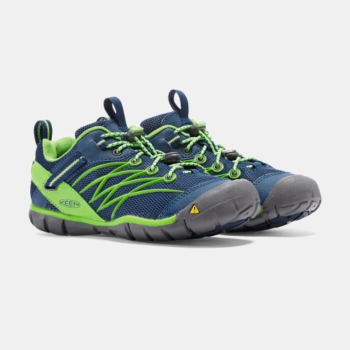 Kids' Keen Chandler Cnx Hiking Shoes Navy Green | WQL-340127