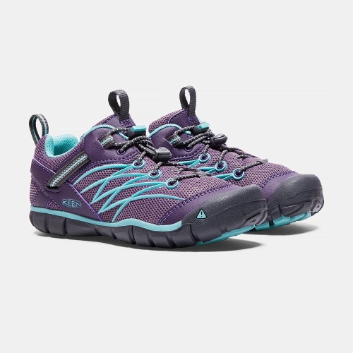 Kids' Keen Chandler Cnx Hiking Shoes Purple Light Turquoise | FCU-635297