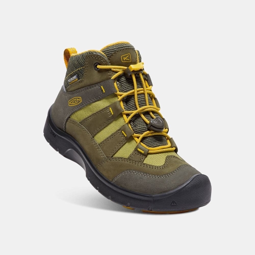 Kids' Keen Hikeport Waterproof Mid Hiking Boots Dark Olive | PWO-953718