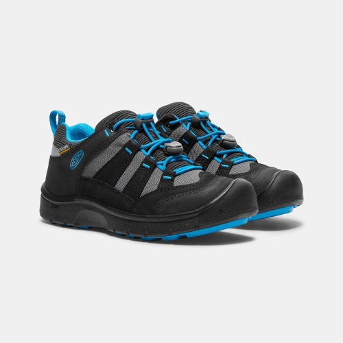 Kids' Keen Hikeport Waterproof Sneakers Black Blue | TED-178302