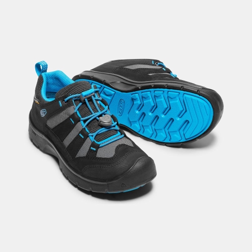 Kids' Keen Hikeport Waterproof Sneakers Black Blue | TED-178302