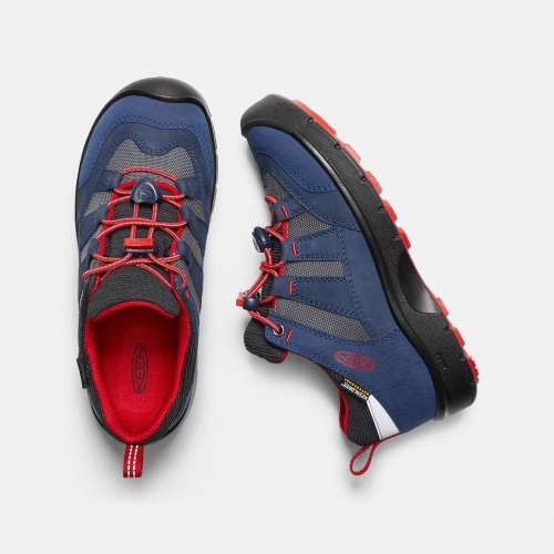 Kids' Keen Hikeport Waterproof Sneakers Blue Red | UHB-705831