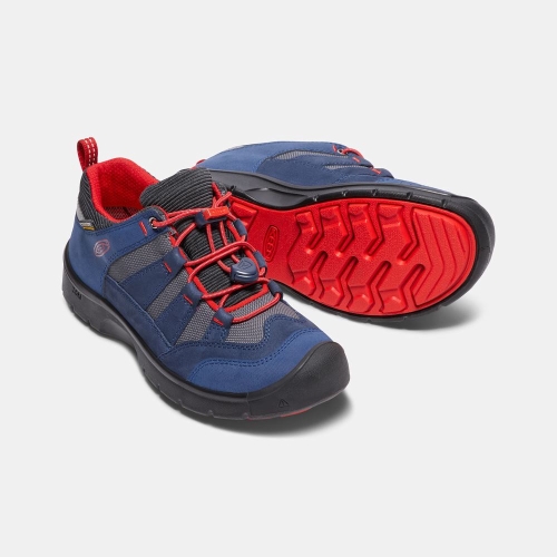 Kids' Keen Hikeport Waterproof Sneakers Blue Red | UHB-705831