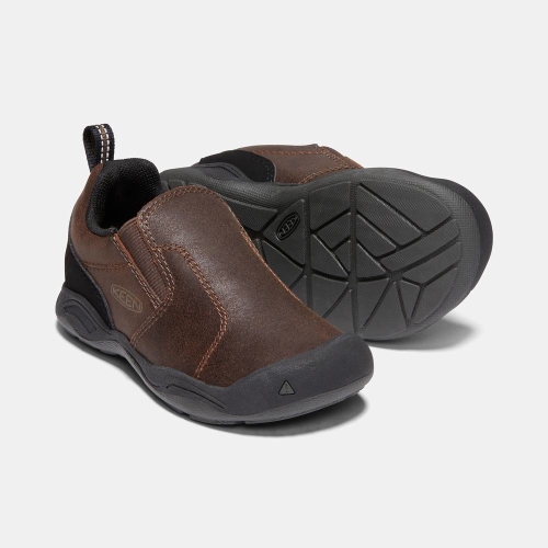 Kids' Keen Jasper Slip On Shoes Dark Brown | DEV-589726