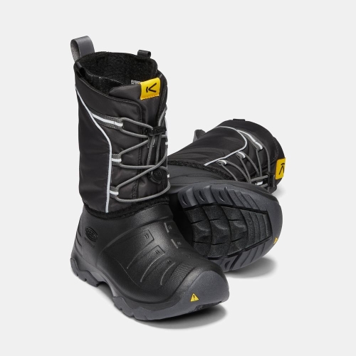 Kids' Keen Lumi Waterproof Winter Snow Boots Black | RHQ-892673