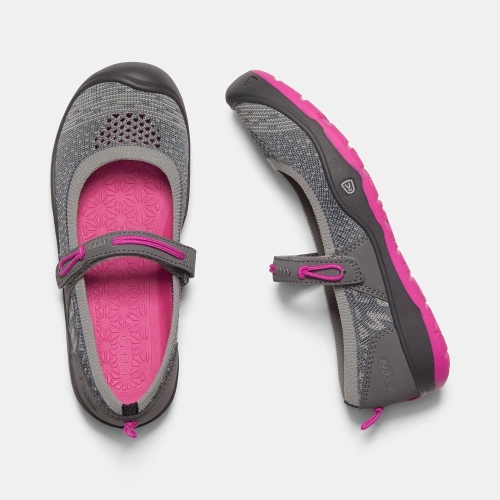 Kids' Keen Moxie Mary Jane Shoes Grey Fuchsia | GRS-395814