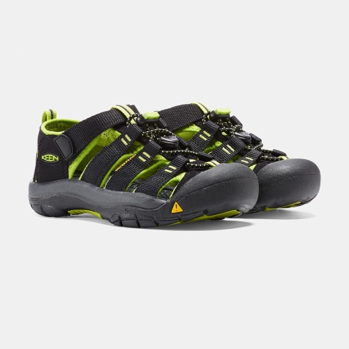 Kids' Keen Newport H2 Sandals Black Light Green | LNX-304721