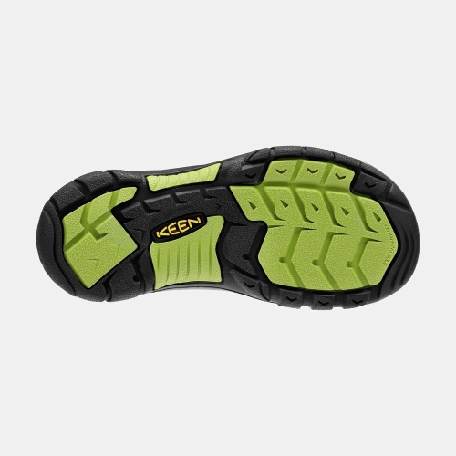 Kids' Keen Newport H2 Sandals Black Light Green | LNX-304721