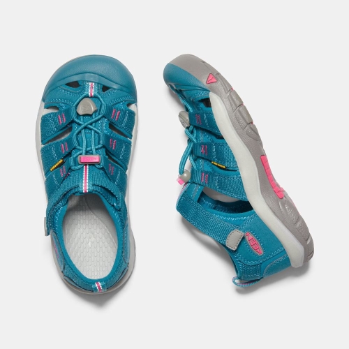 Kids' Keen Newport H2 Sandals Blue Light Pink | LHB-590368