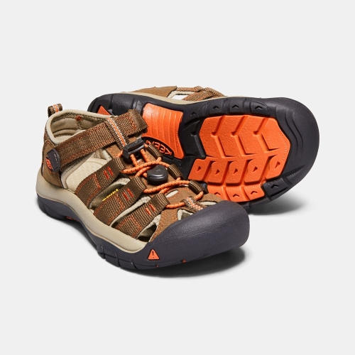 Kids' Keen Newport H2 Sandals Brown Orange | VSO-759310