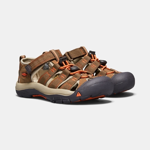 Kids' Keen Newport H2 Sandals Brown Orange | VSO-759310