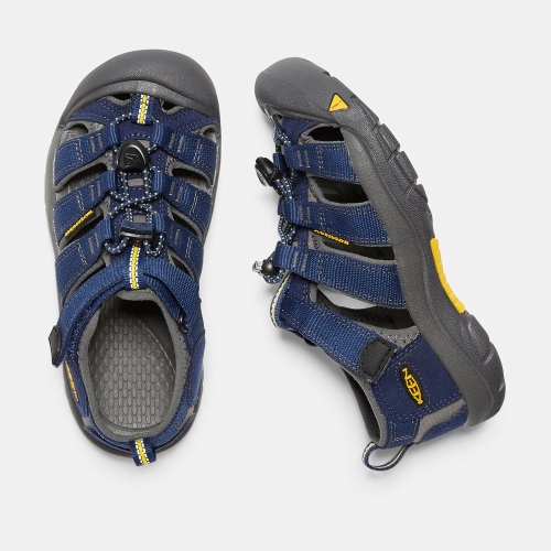 Kids' Keen Newport H2 Sandals Navy Grey | BPT-204753