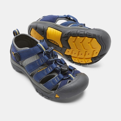 Kids' Keen Newport H2 Sandals Navy Grey | BPT-204753