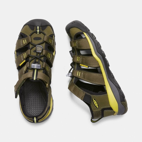 Kids' Keen Newport Neo H2 Hiking Sandals Olive Black | OCH-643057