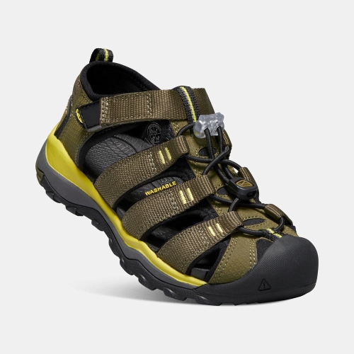 Kids' Keen Newport Neo H2 Hiking Sandals Olive Black | OCH-643057