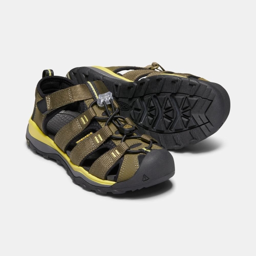 Kids' Keen Newport Neo H2 Hiking Sandals Olive Black | OCH-643057