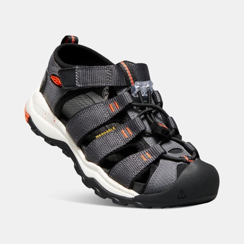 Kids' Keen Newport Neo H2 Hiking Sandals Black Orange | ZQO-976138