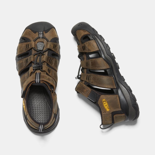 Kids' Keen Newport Neo Premium Hiking Sandals Dark Brown Black | SZD-256381