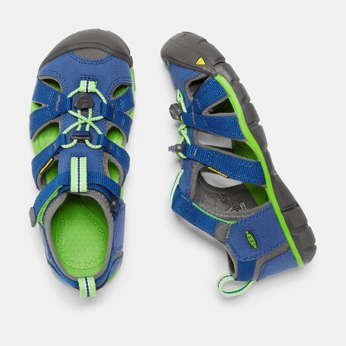 Kids' Keen Seacamp II Cnx Sandals Blue Green | XHJ-045631