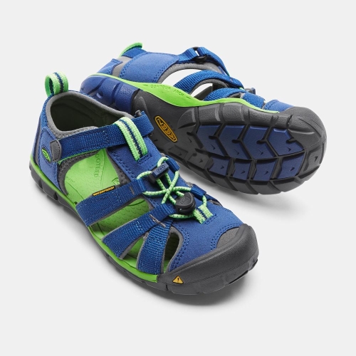 Kids' Keen Seacamp II Cnx Sandals Blue Green | XHJ-045631