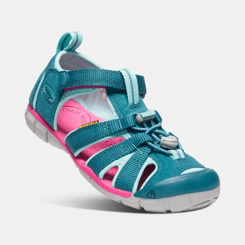 Kids' Keen Seacamp II Cnx Sandals Blue Pink | FIN-350782