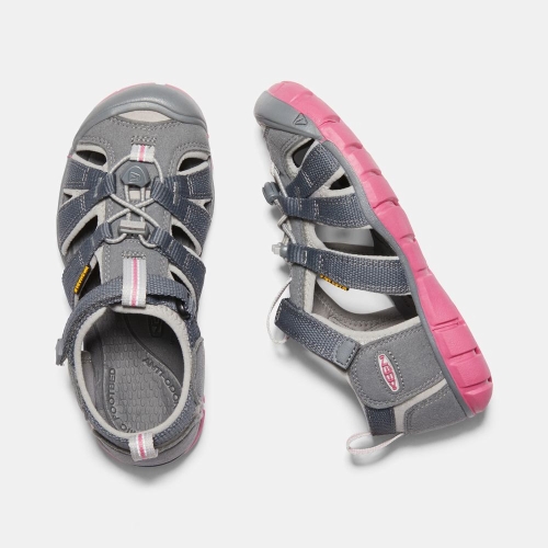 Kids' Keen Seacamp II Cnx Sandals Grey Rose | KUO-851670