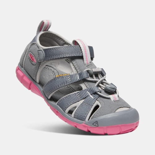 Kids' Keen Seacamp II Cnx Sandals Grey Rose | KUO-851670