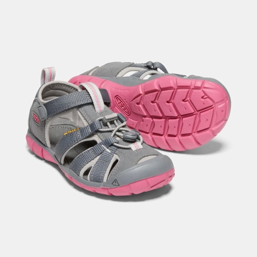 Kids' Keen Seacamp II Cnx Sandals Grey Rose | KUO-851670