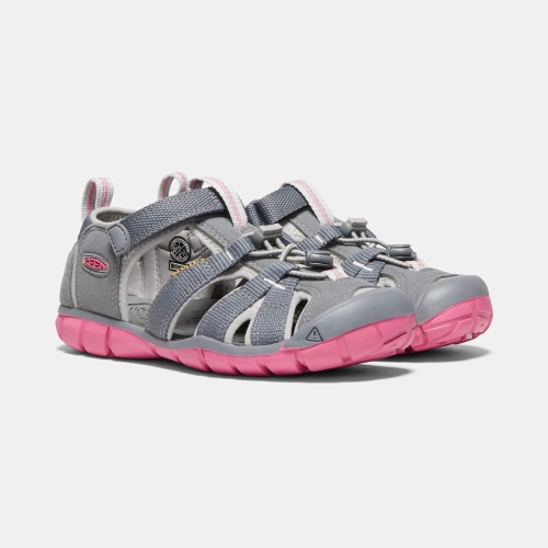 Kids' Keen Seacamp II Cnx Sandals Grey Rose | KUO-851670