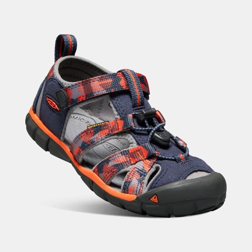 Kids' Keen Seacamp II Cnx Sandals Navy Orange | NKX-159624