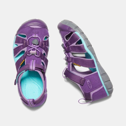 Kids' Keen Seacamp II Cnx Sandals Purple | CWQ-196487