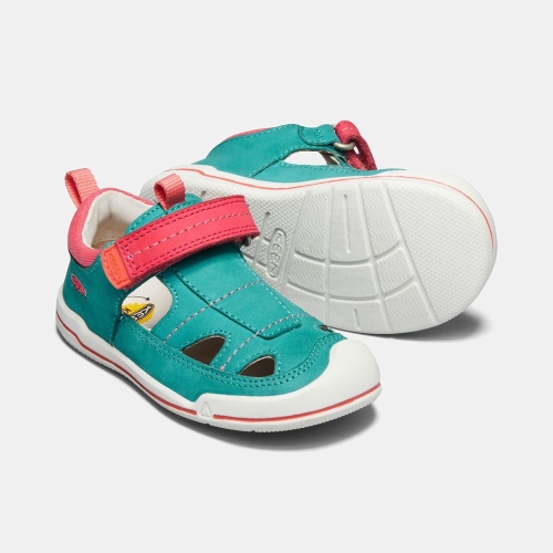 Kids' Keen Sprout Fisherman Sandals Green Red | TIG-271590