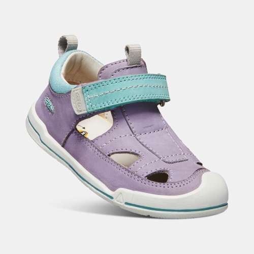 Kids' Keen Sprout Fisherman Sandals Lavender Turquoise | NEG-970548