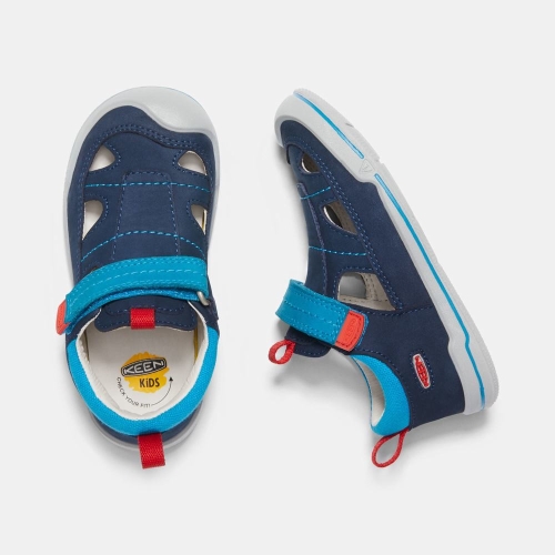 Kids' Keen Sprout Fisherman Sandals Navy Blue | UBG-163790