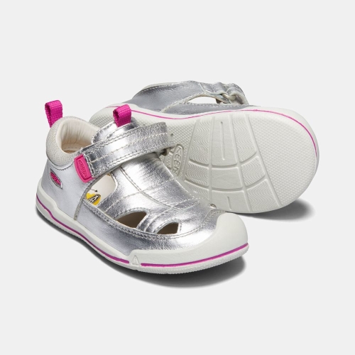 Kids' Keen Sprout Fisherman Sandals Silver | QCN-051972