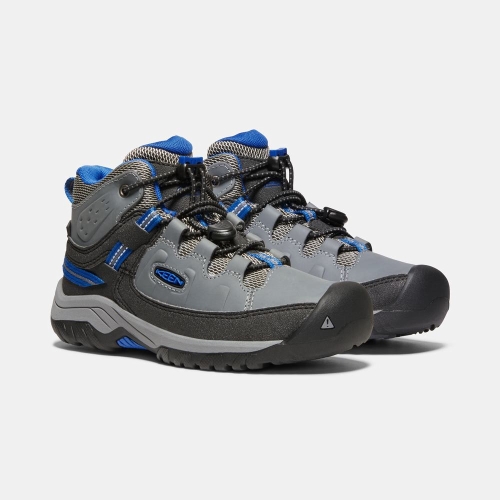 Kids' Keen Targhee Waterproof Hiking Boots Grey Blue Black | PJW-361749