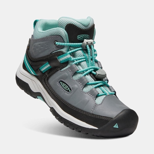 Kids' Keen Targhee Waterproof Hiking Boots Grey Turquoise | SAU-157408