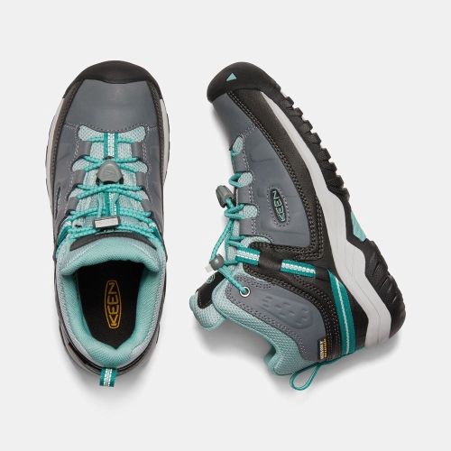 Kids' Keen Targhee Waterproof Hiking Boots Grey Turquoise | SAU-157408