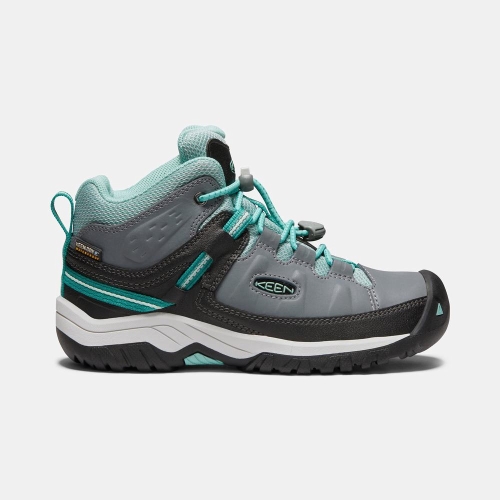 Kids\' Keen Targhee Waterproof Hiking Boots Grey Turquoise | SAU-157408