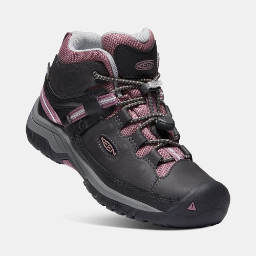 Kids' Keen Targhee Waterproof Hiking Boots Black Purple | TEM-792108