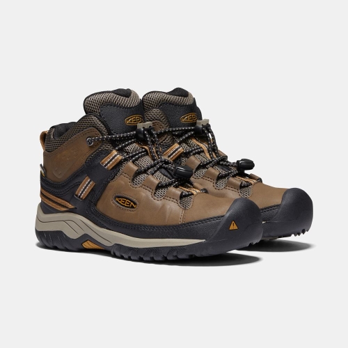 Kids' Keen Targhee Waterproof Hiking Boots Brown Black | UEI-721306