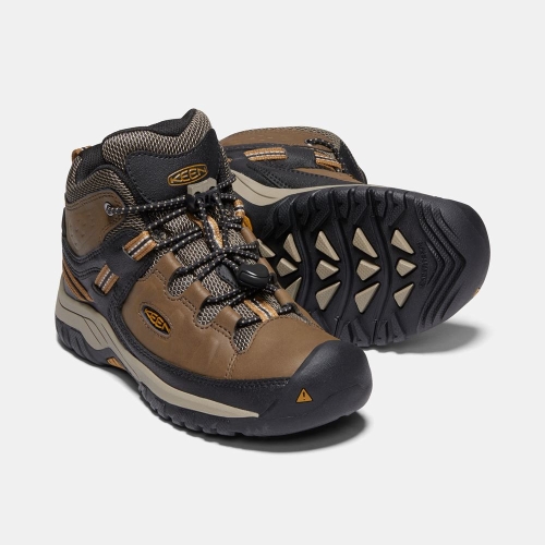 Kids' Keen Targhee Waterproof Hiking Boots Brown Black | UEI-721306