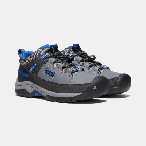 Kids' Keen Targhee Waterproof Hiking Shoes Grey Blue | FDY-048321