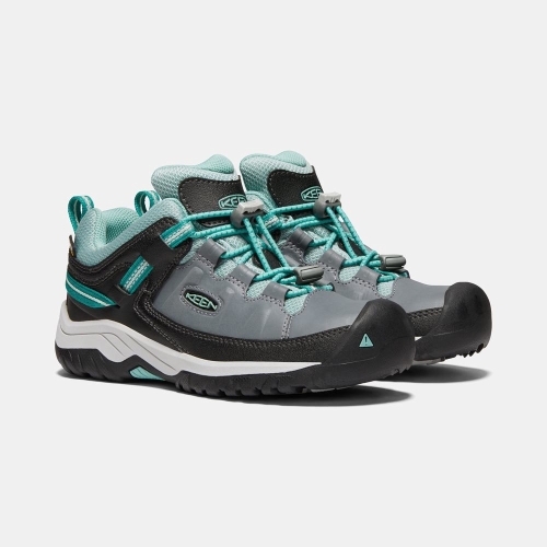 Kids' Keen Targhee Waterproof Hiking Shoes Grey Turquoise | FWN-490216