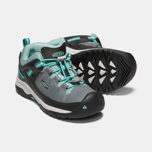 Kids' Keen Targhee Waterproof Hiking Shoes Grey Turquoise | FWN-490216