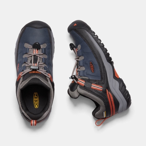 Kids' Keen Targhee Waterproof Hiking Shoes Navy Black | IBF-032469