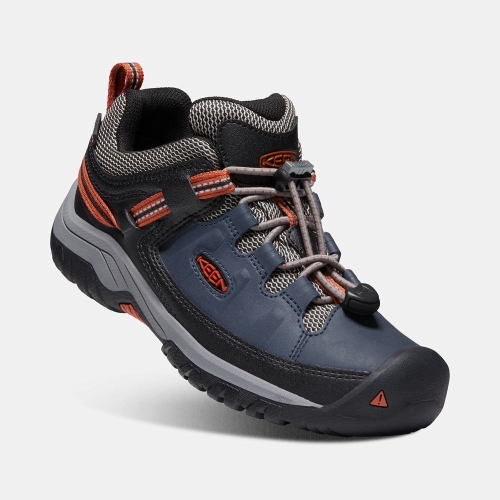 Kids' Keen Targhee Waterproof Hiking Shoes Navy Black | IBF-032469