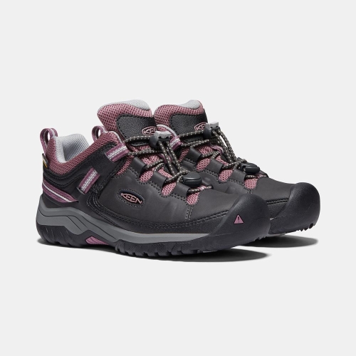 Kids' Keen Targhee Waterproof Hiking Shoes Black Purple | XTJ-942365