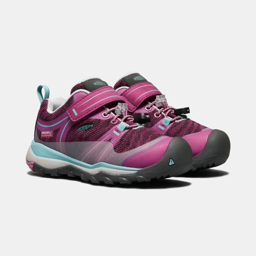 Kids' Keen Terradora Waterproof Low Hiking Shoes Purple | SOI-482590