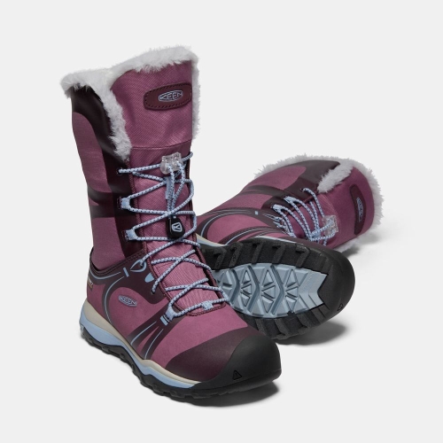 Kids' Keen Terradora Winter Waterproof Winter Boots Purple | DJR-350284